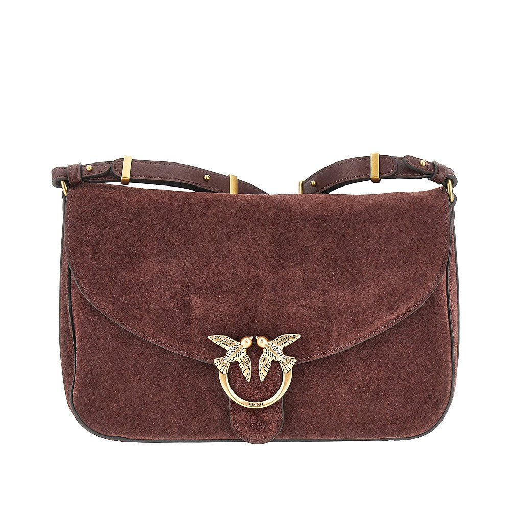 suede leather medium  love bag satchel bag