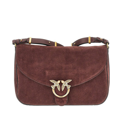 suede leather medium  love bag satchel bag