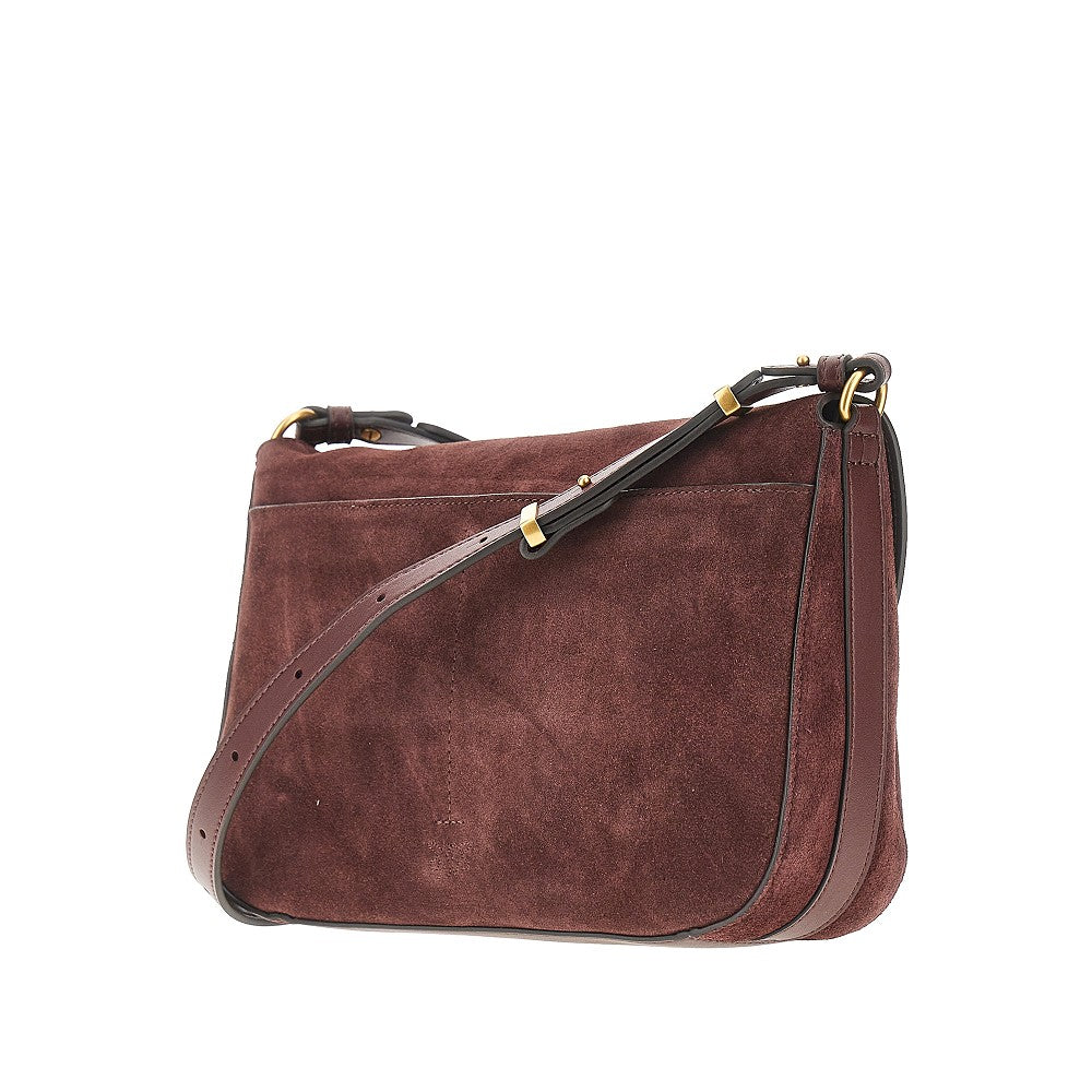 PINKO OS suede leather medium  love bag satchel bag