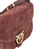 suede leather medium  love bag satchel bag