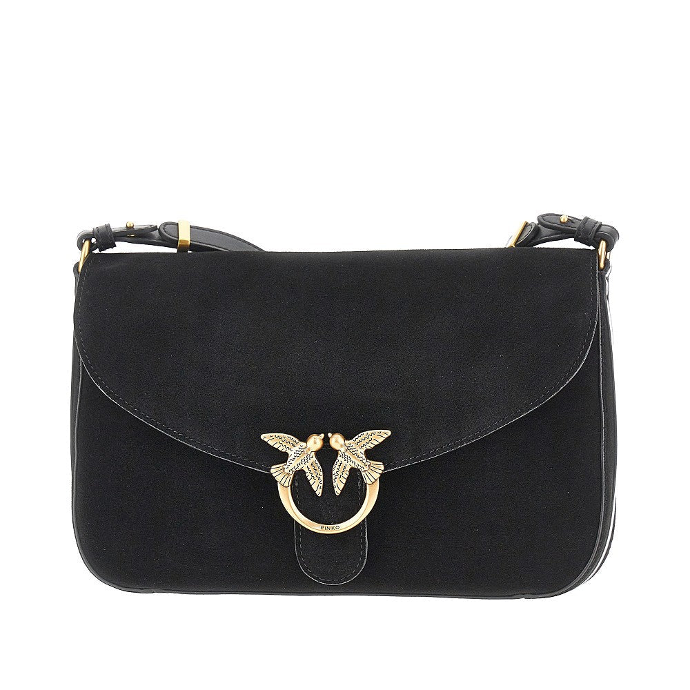 PINKO OS suede leather medium  love bag satchel bag