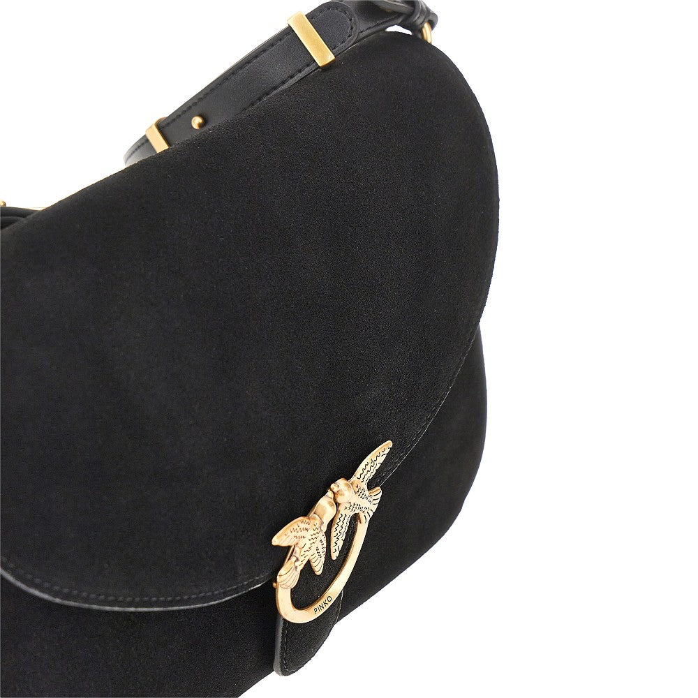 suede leather medium  love bag satchel bag