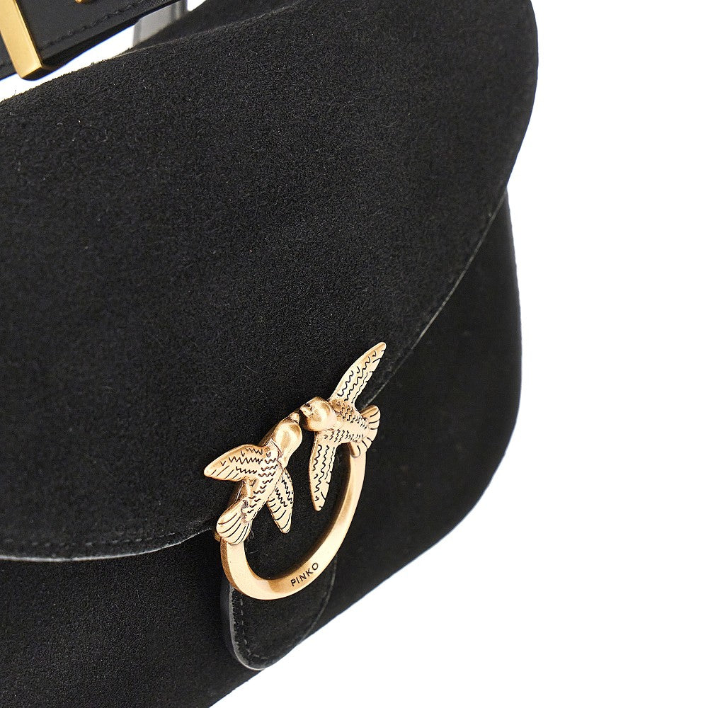 mini love bag satchel suede leather bag