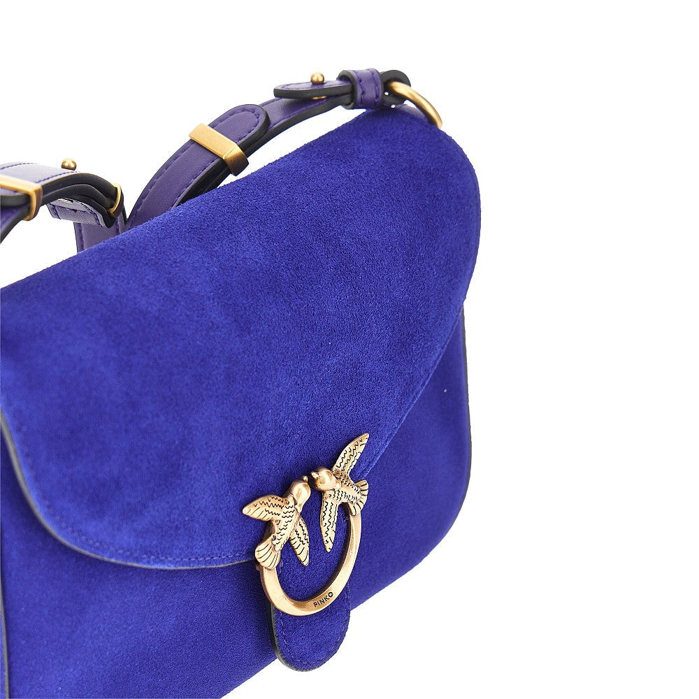mini love bag satchel suede leather bag