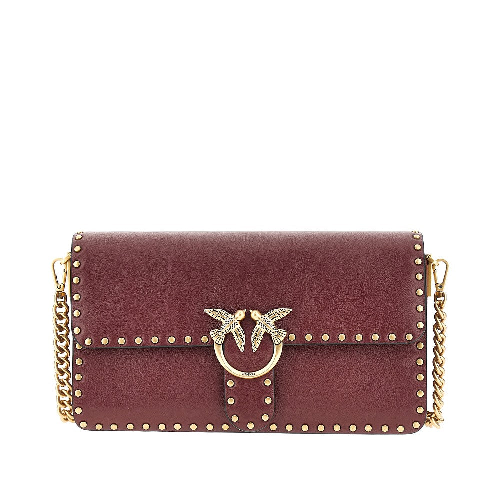 love one slouchy leather bag with studs