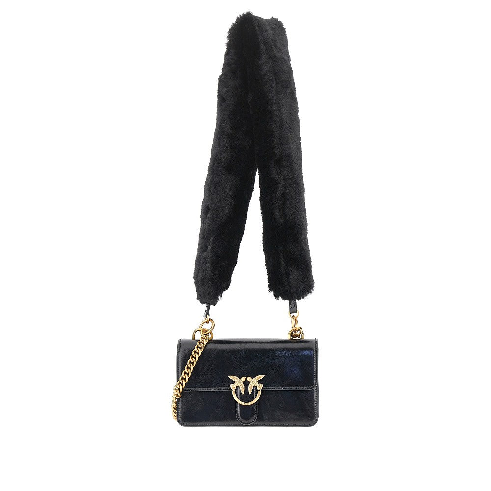 love one bag with faux fur strap