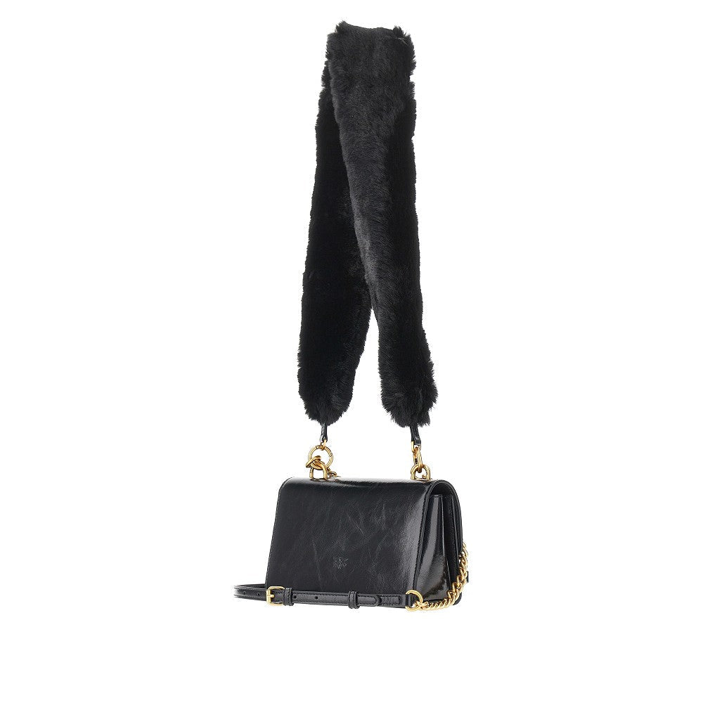 love one bag with faux fur strap