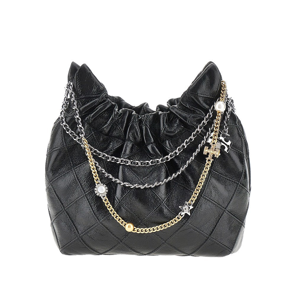 TORY BURCH OS leather mini fleming bag