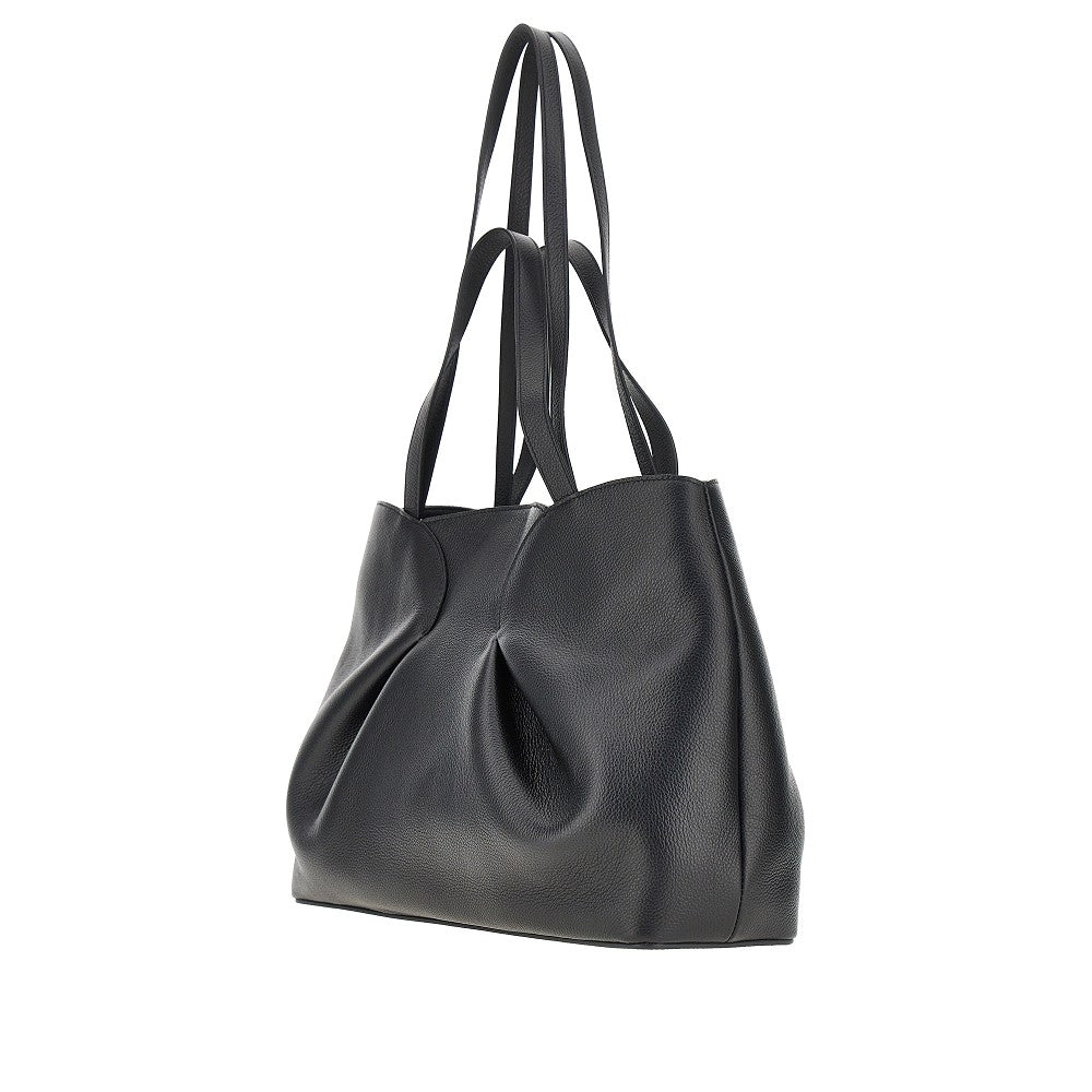 IOEF OS grained leather every day shopping bag