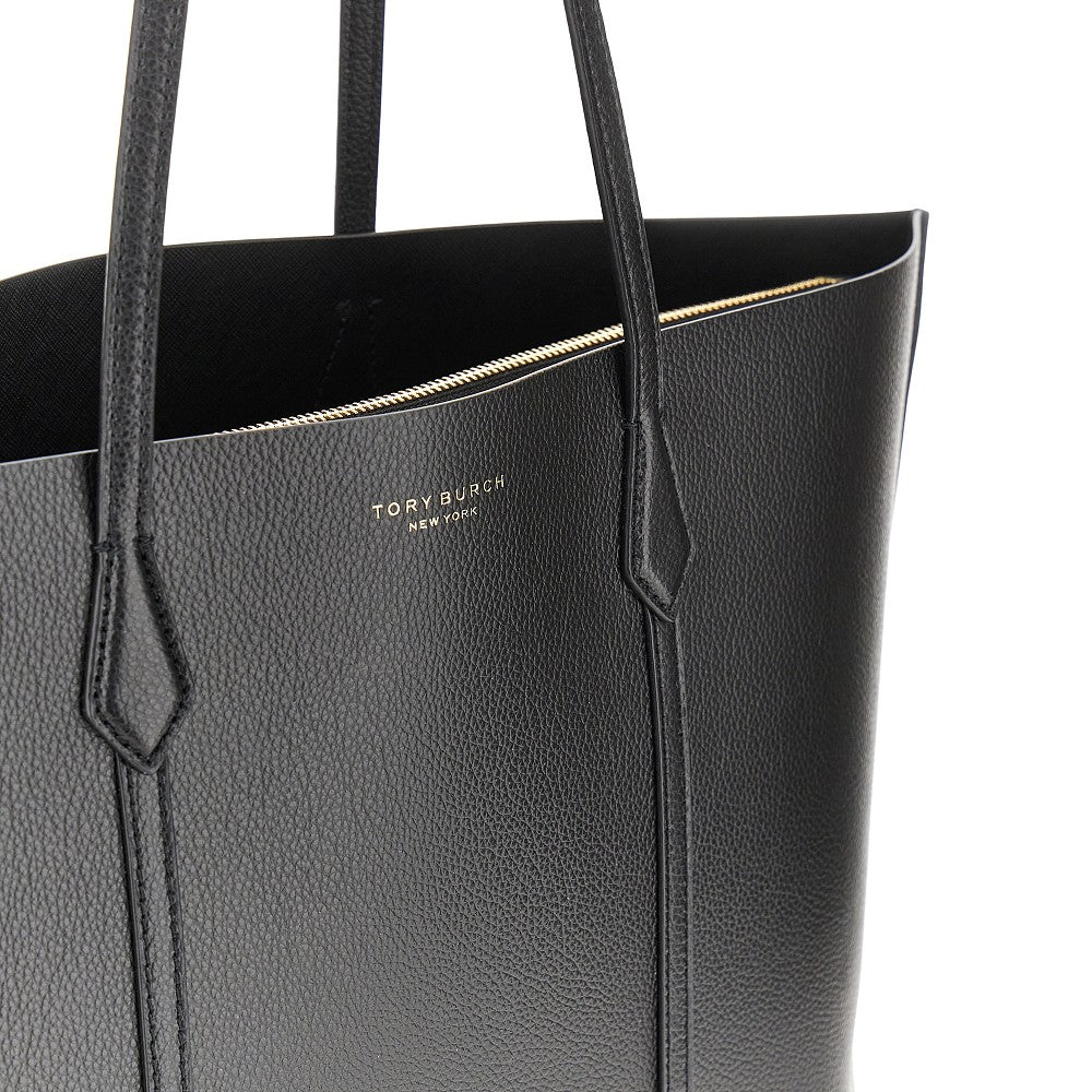 perry grained leather shopping bag