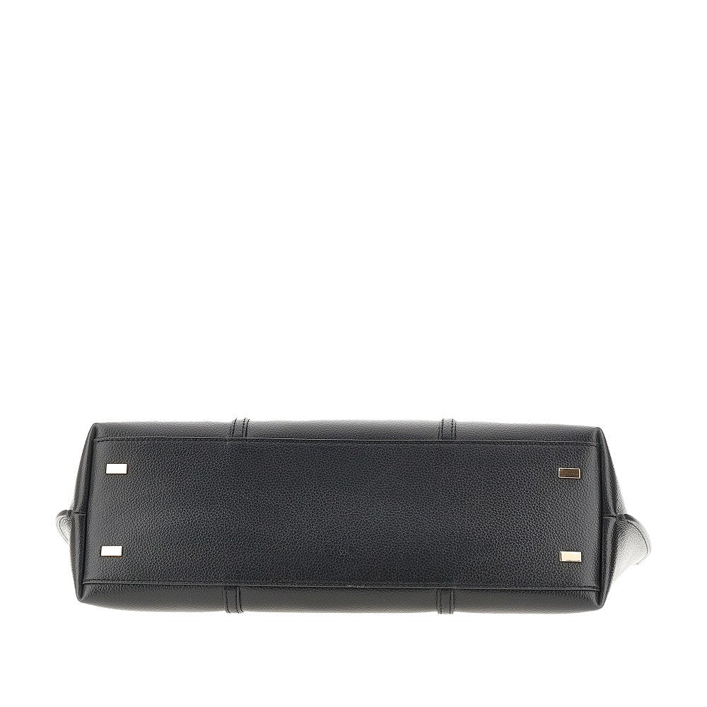 perry grained leather shopping bag