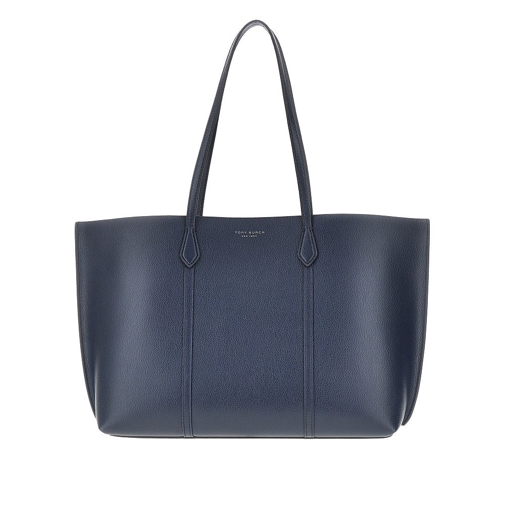 perry grained leather shopping bag
