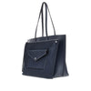 perry grained leather shopping bag