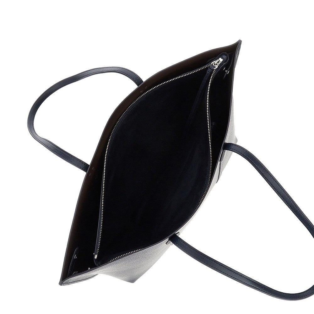 perry grained leather shopping bag