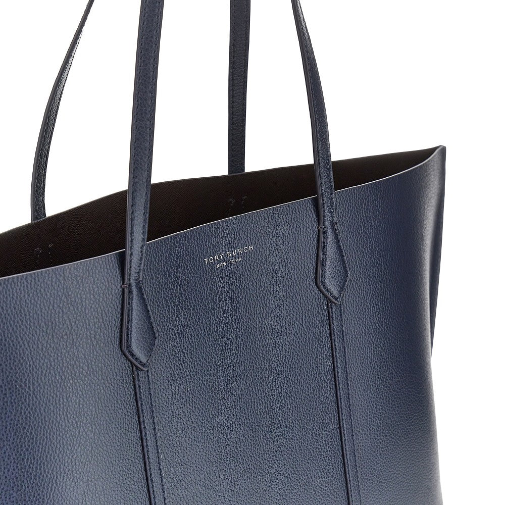 perry grained leather shopping bag