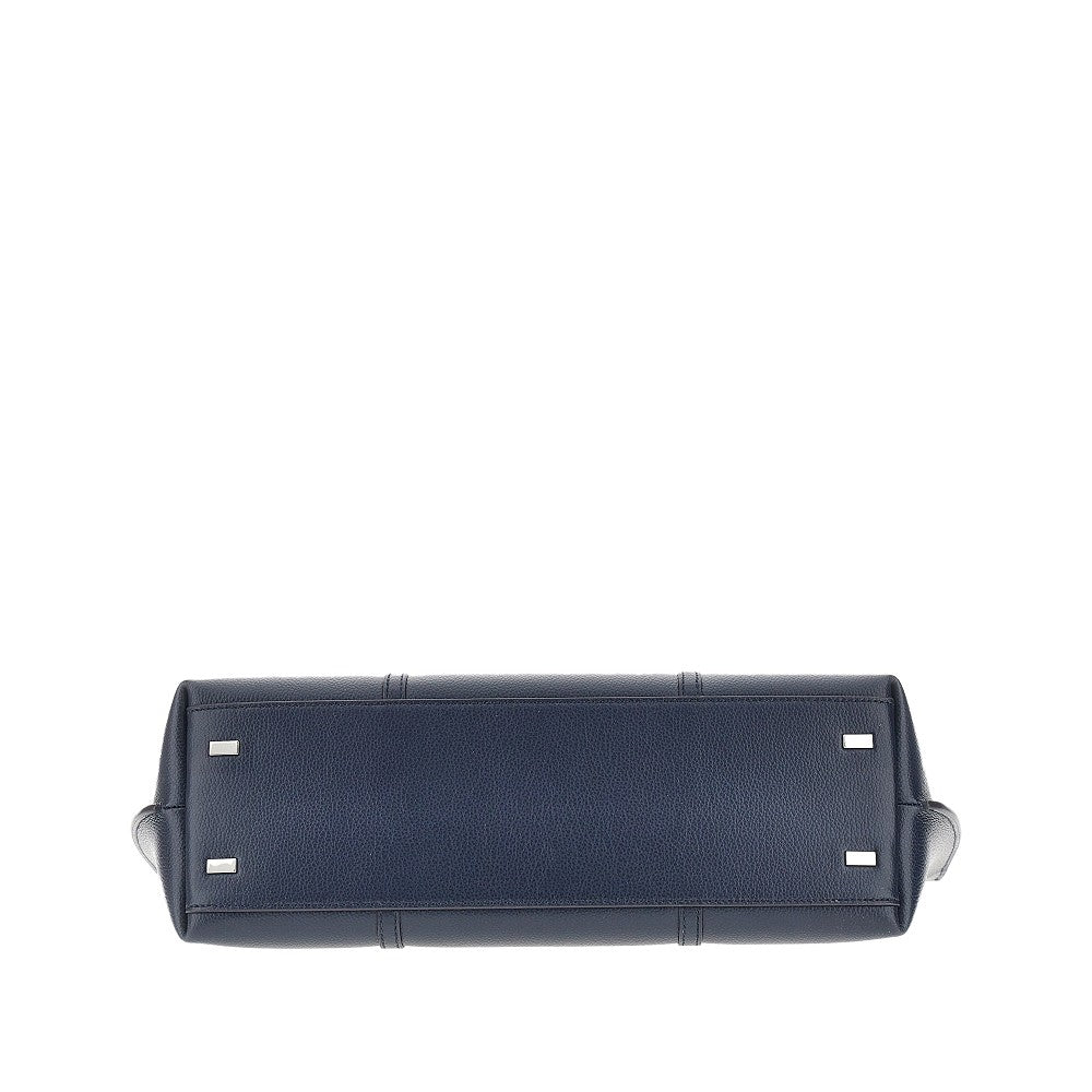 perry grained leather shopping bag