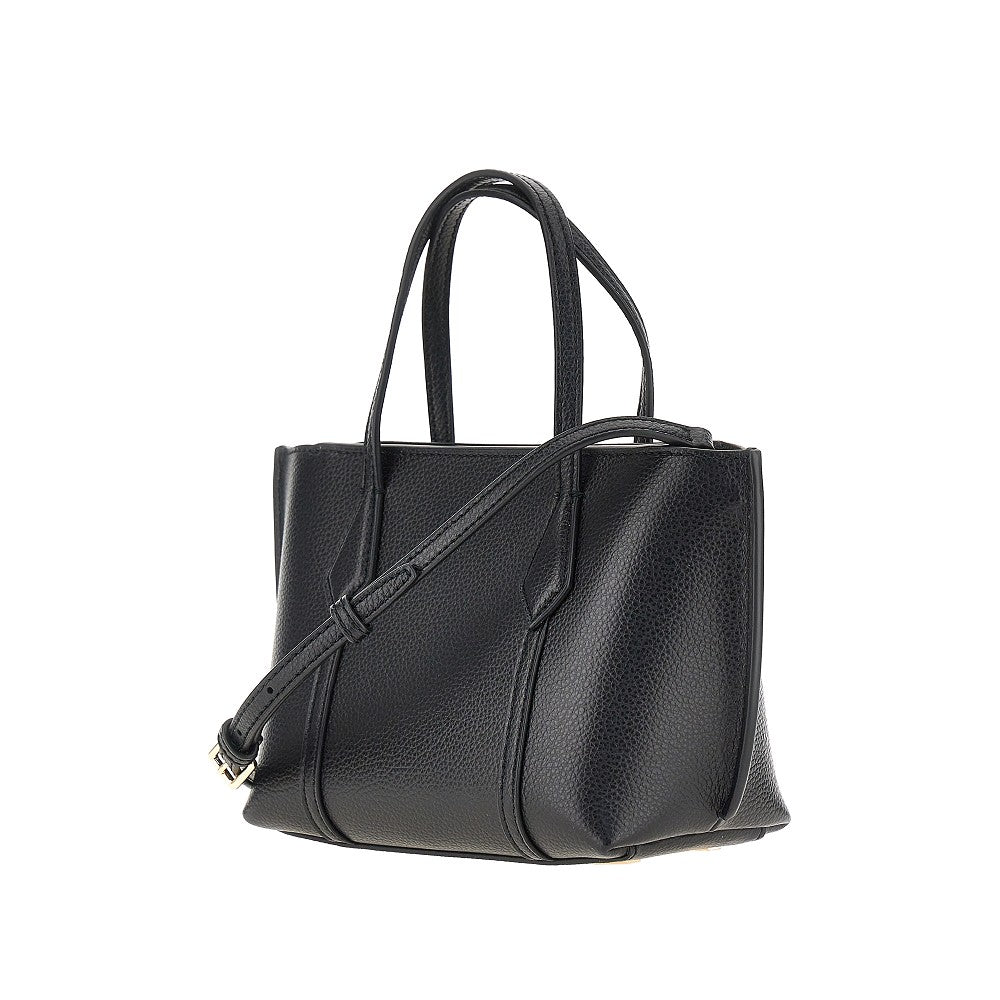 grained leather perry mini shopping bag
