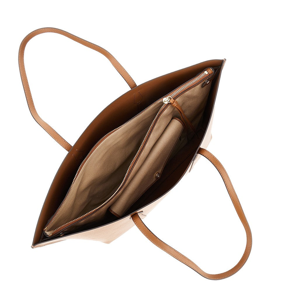 TORY BURCH OS perry grained leather shopping bag