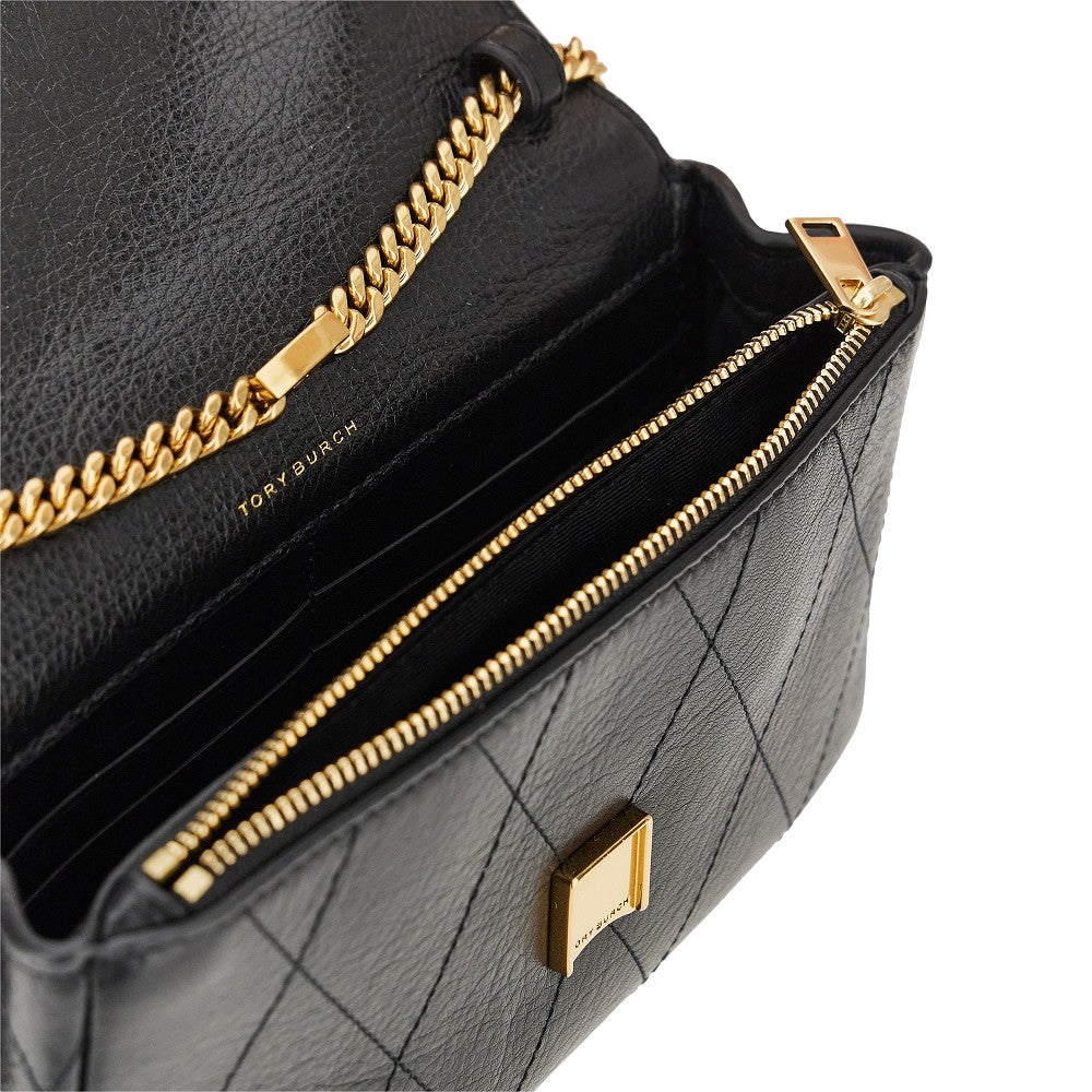quilted leather charlie bag with chain