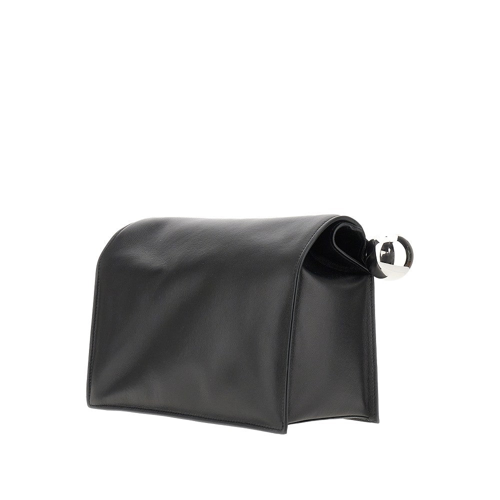 nappa leather rond carré clutch