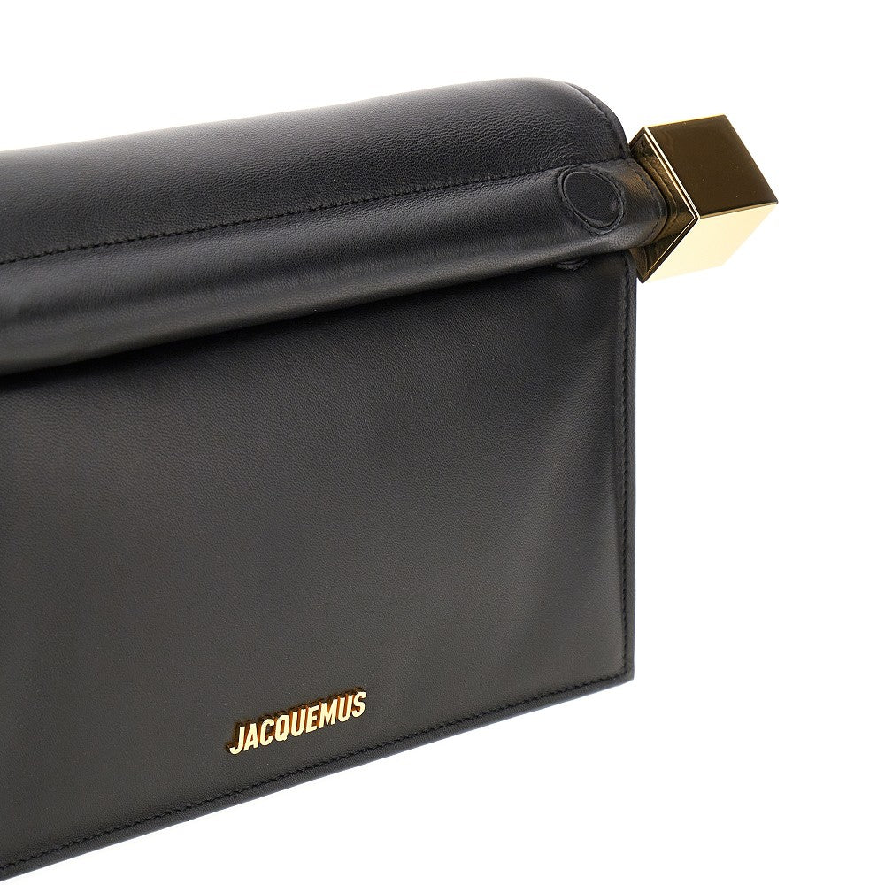 nappa leather rond carré clutch