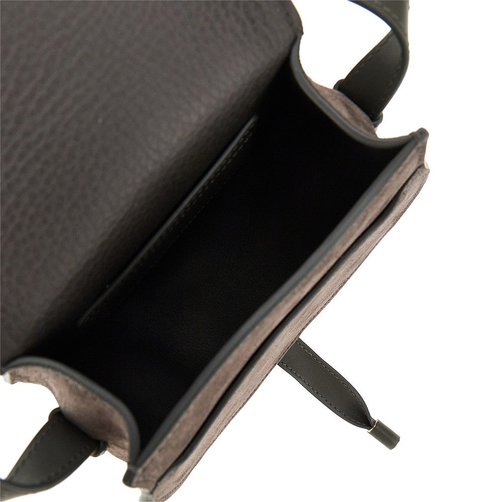 suede leather small marcie saddle bag