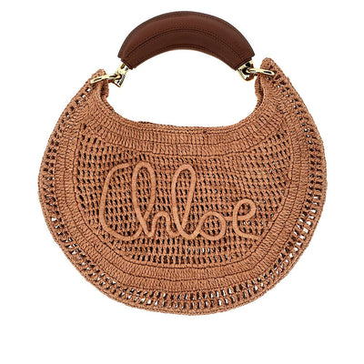 summer banana raffia hobo bag