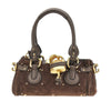 suede leather small paddington bag