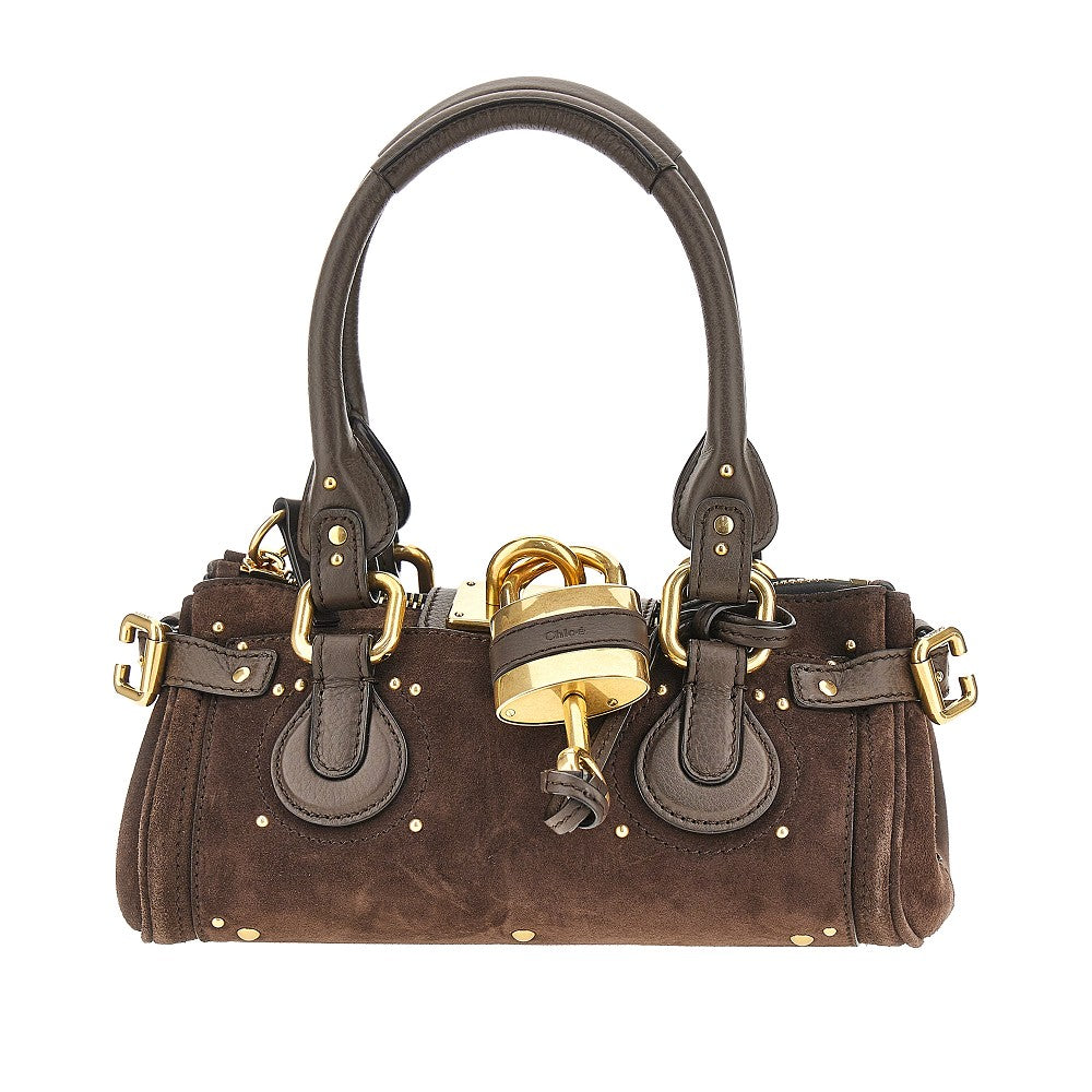 suede leather small paddington bag
