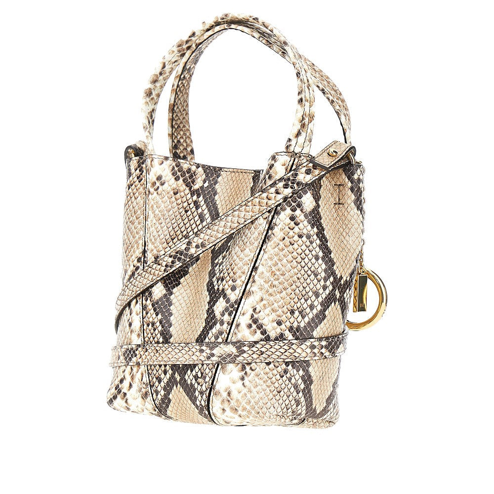 leather small chloé spin tote bag