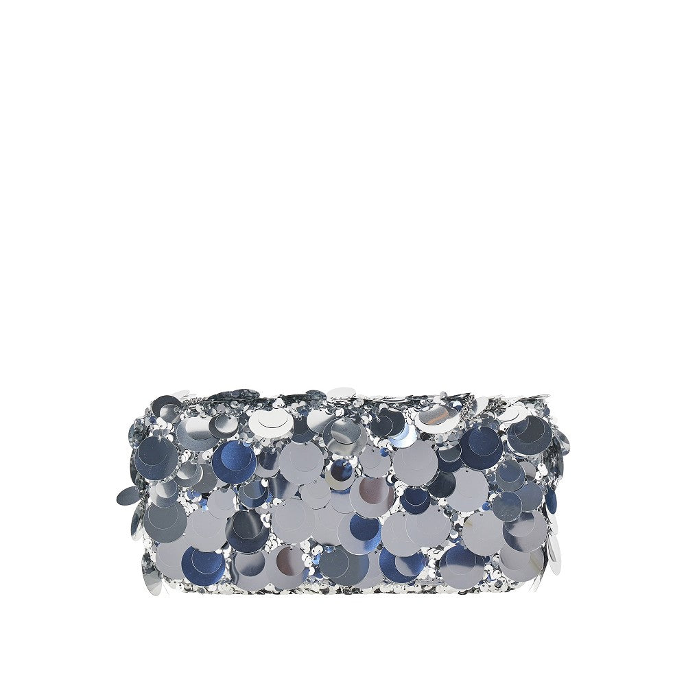 sequinned sparkle baguette bag
