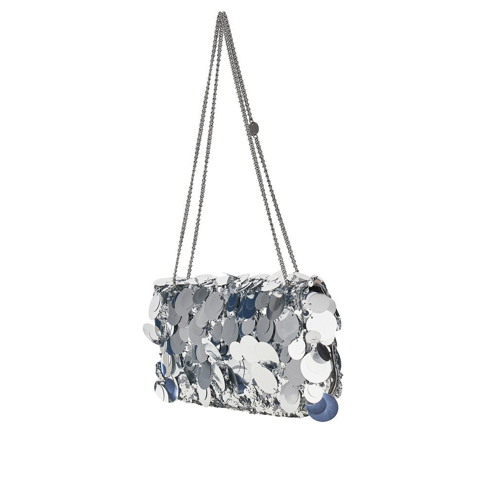 RABANNE OS sequinned sparkle baguette bag