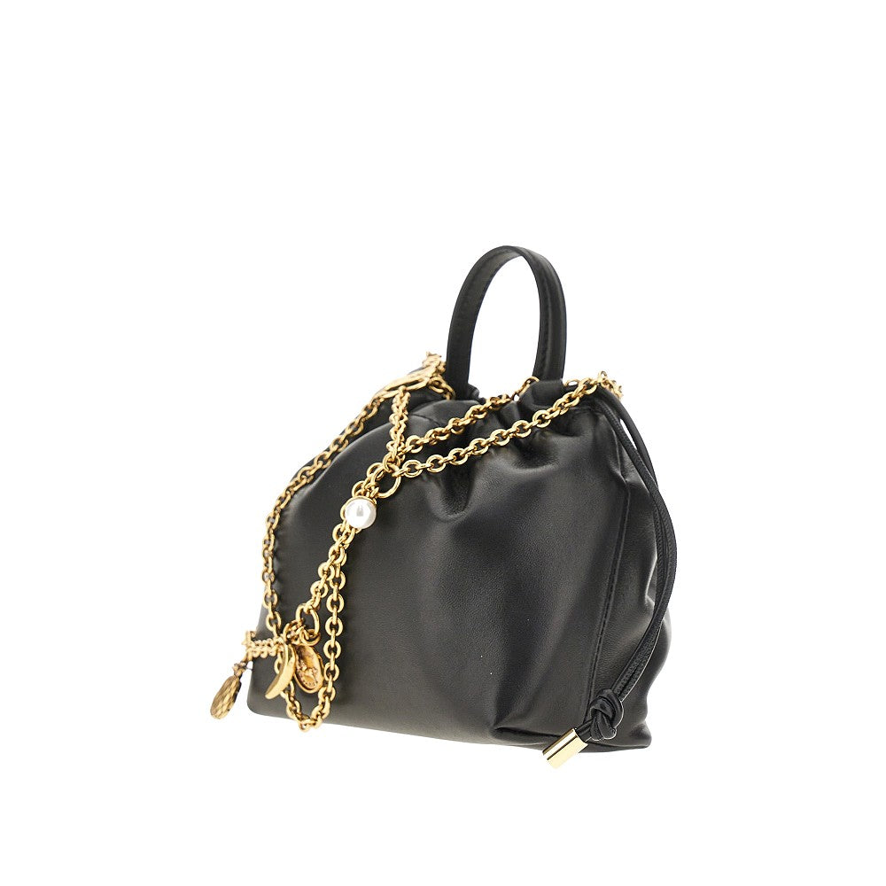mini chloé icons leather bag with chain