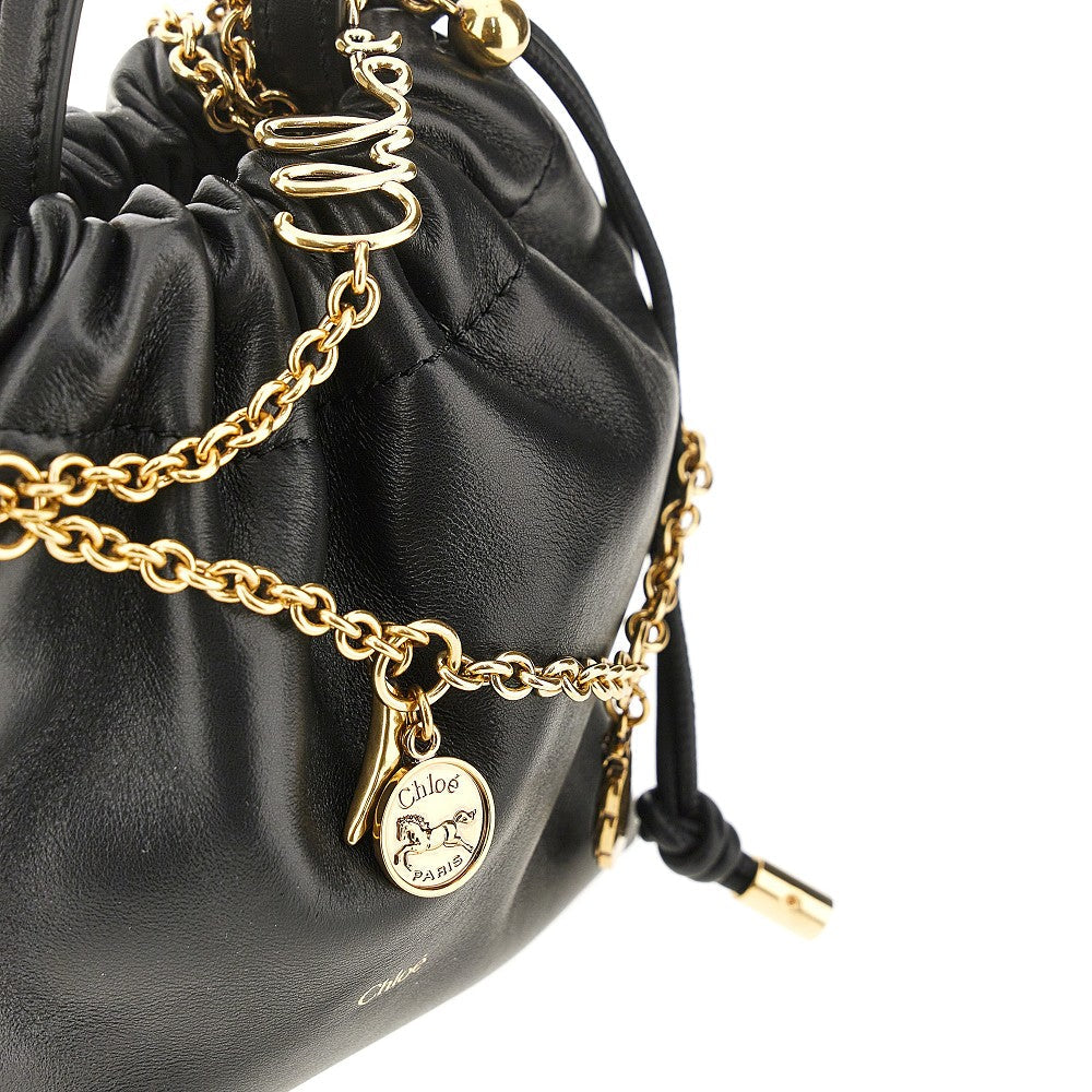 mini chloé icons leather bag with chain