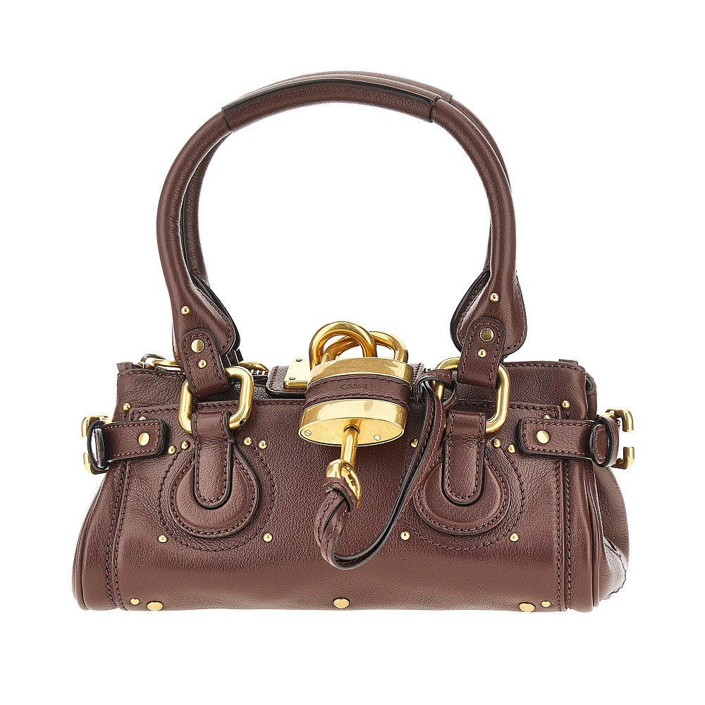 small paddington grained leather bag