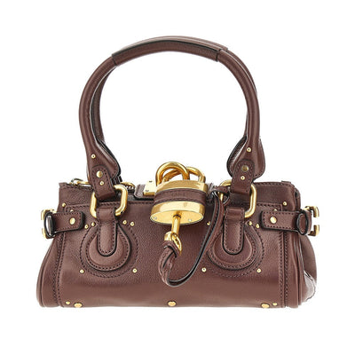 small paddington grained leather bag