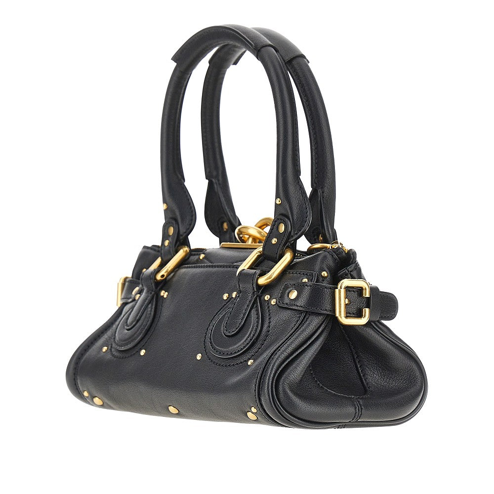 small paddington grained leather bag