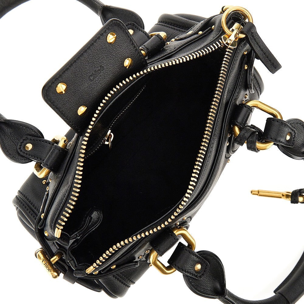 small paddington grained leather bag