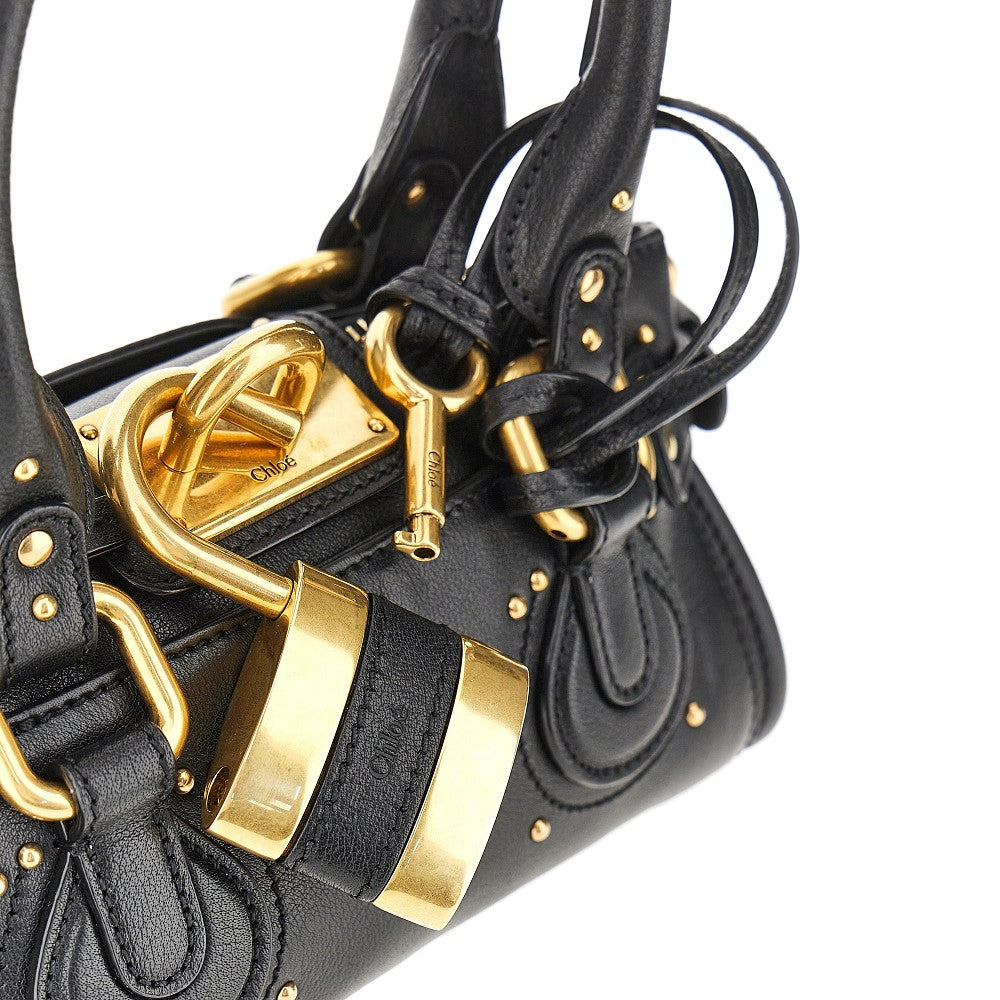 small paddington grained leather bag