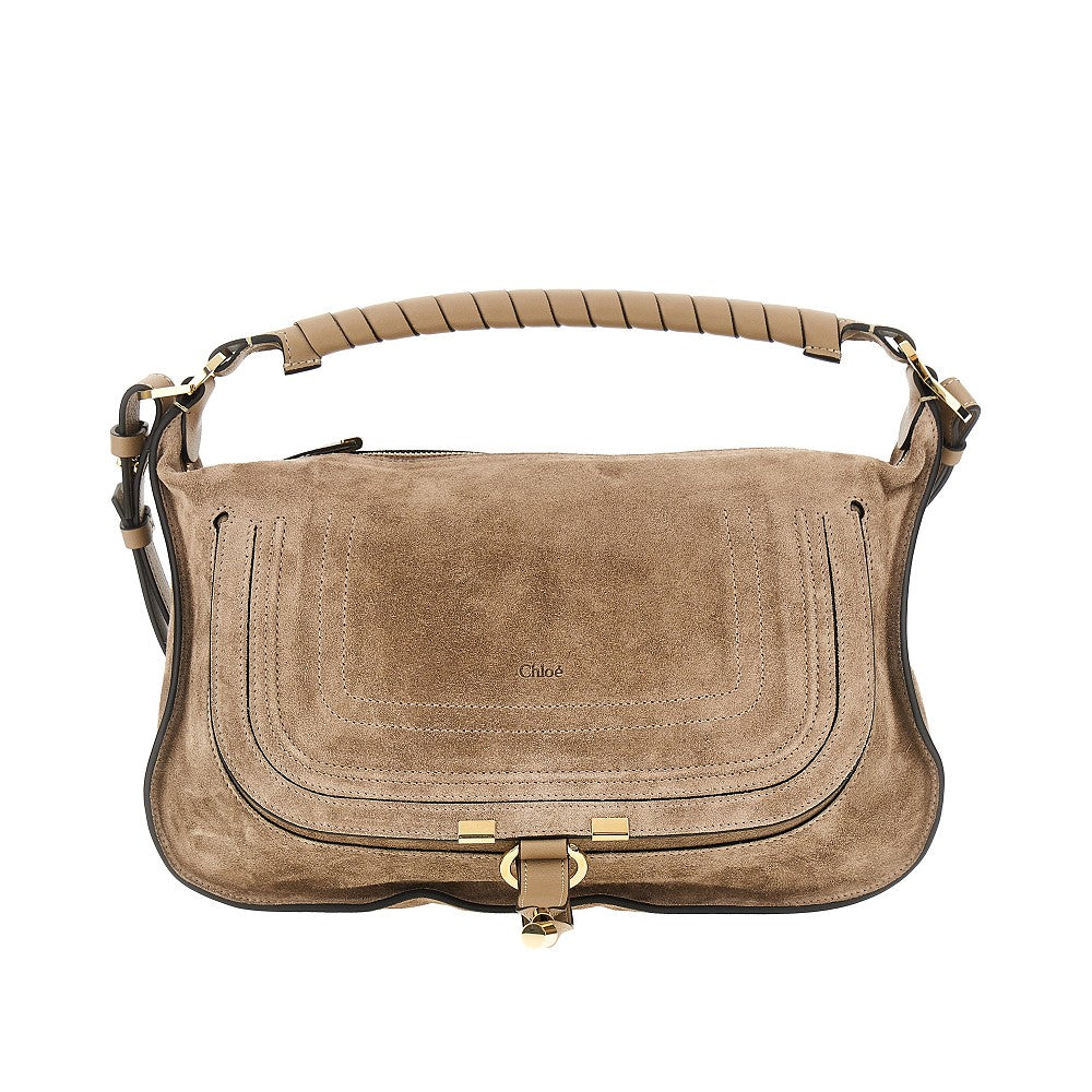 suede leather small marcieì shoulder bag