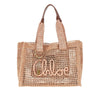 summer banana east-west raffia tote bag