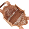 summer banana east-west raffia tote bag