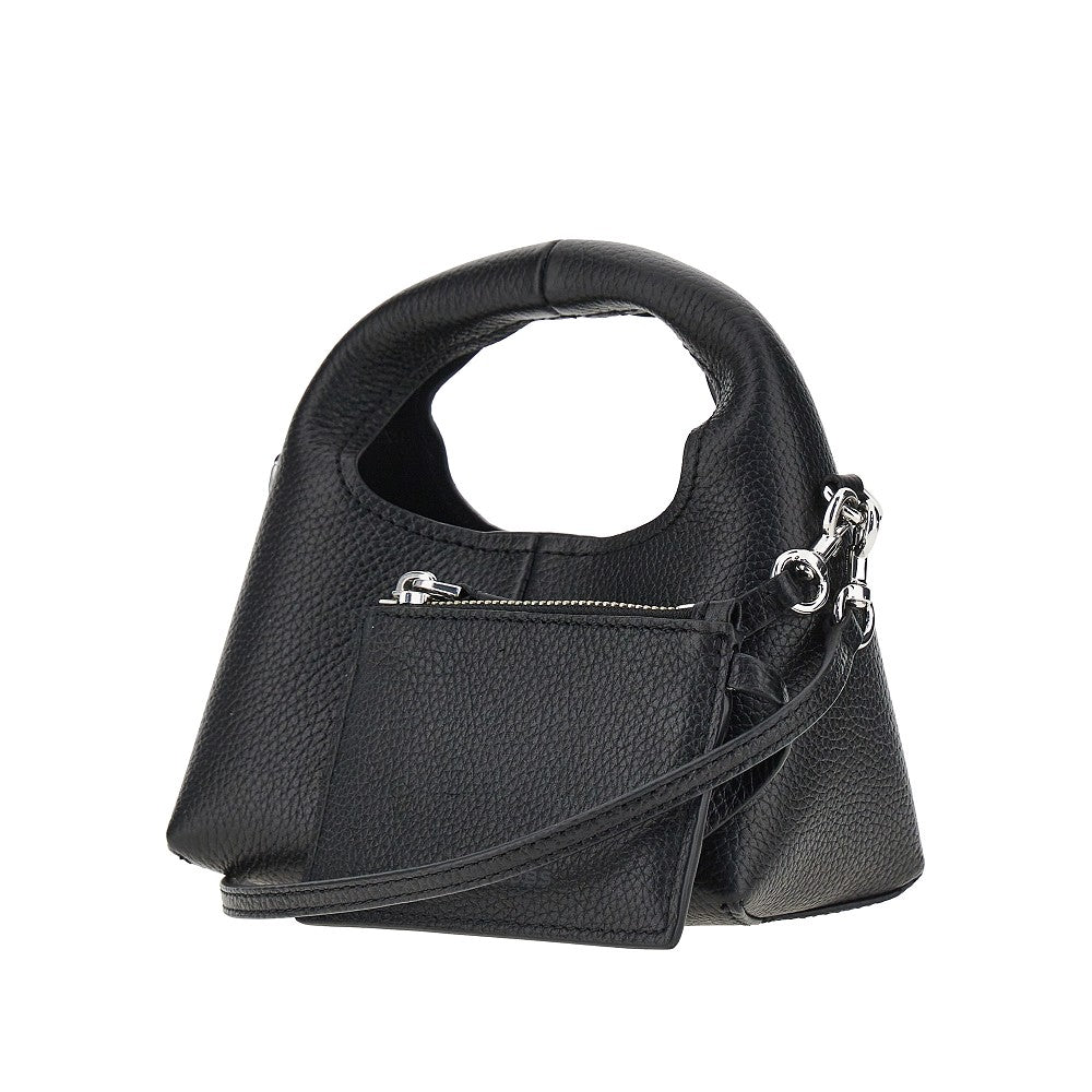 grained leather micro the sack bag