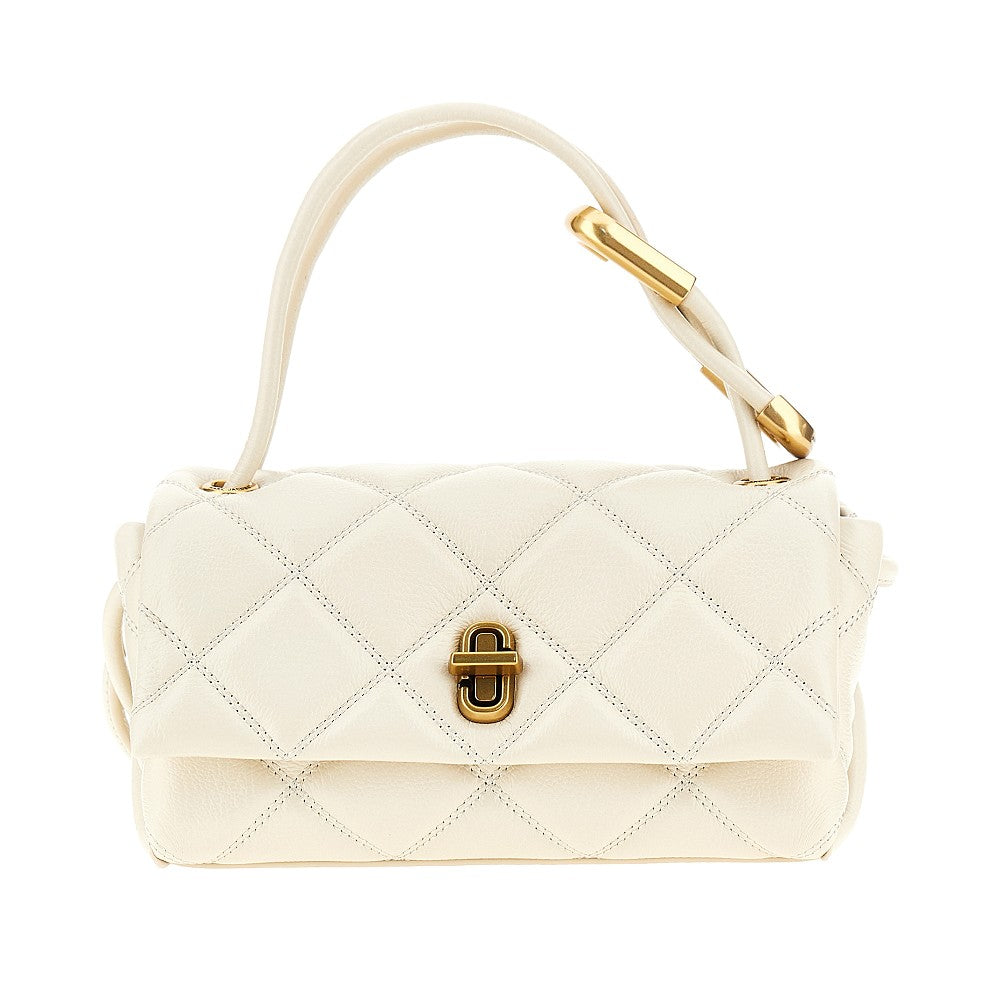quilted leather mini dual bag