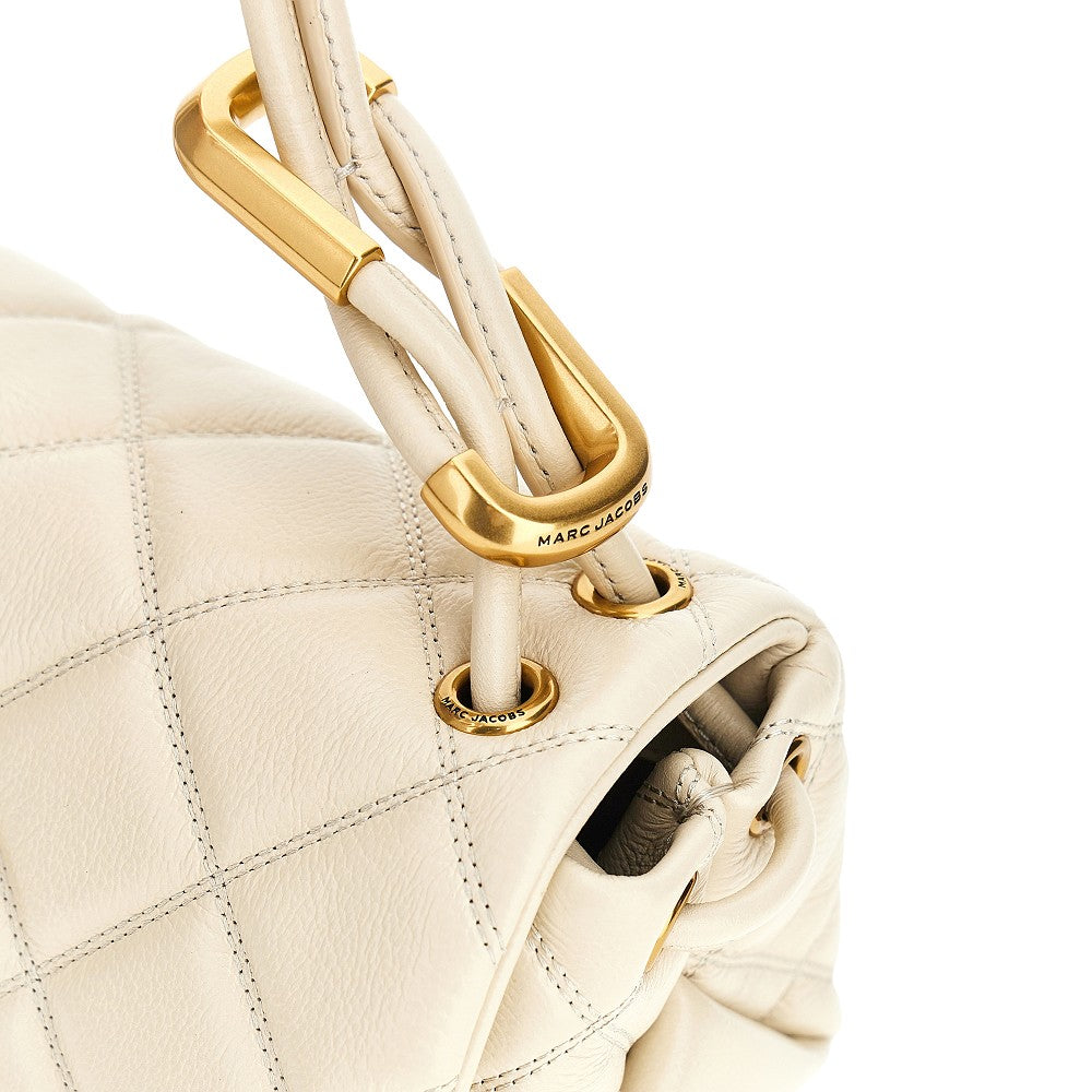 quilted leather mini dual bag