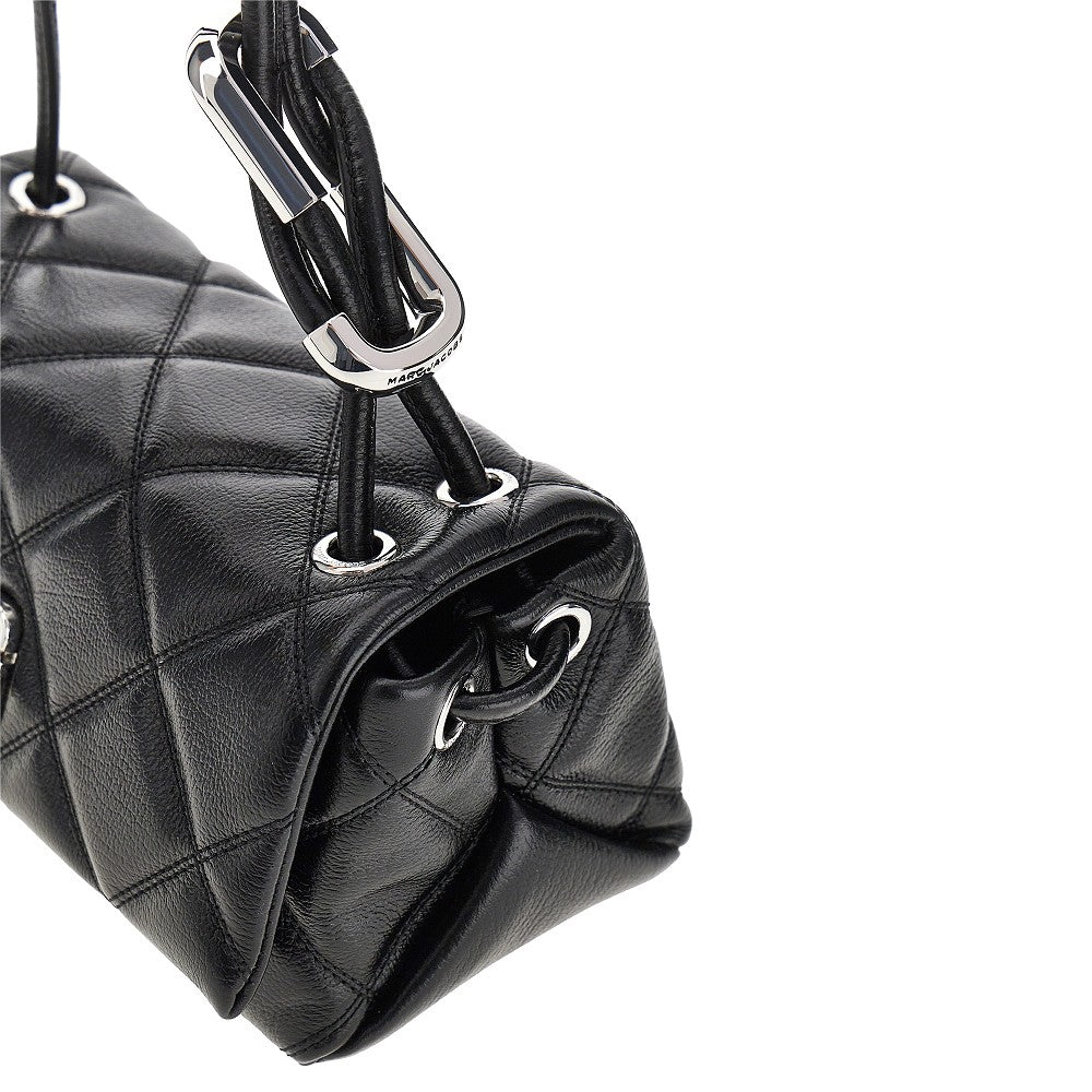 quilted leather mini dual bag