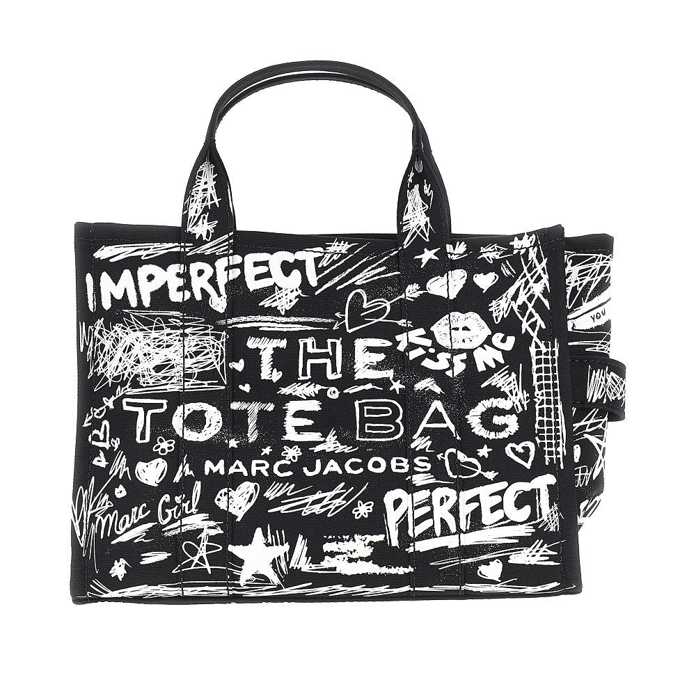 the punk scribble medium canvas tote bag