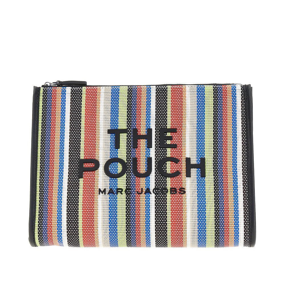MARC JACOBS OS striped mesh pouch