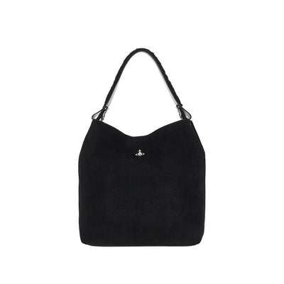 suede leather large lottie shoulder bag