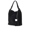 suede leather large lottie shoulder bag